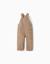 Salopette en velours côtelé avec poches cargo Beige+Bleu foncé 1 - vertbaudet enfant 
