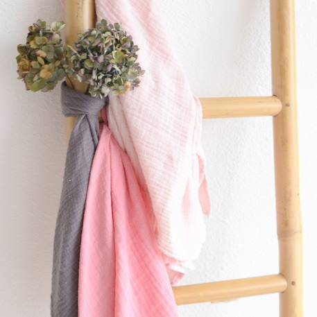 3 langes mousseline de coton Azul+Rosa 7 - vertbaudet enfant 