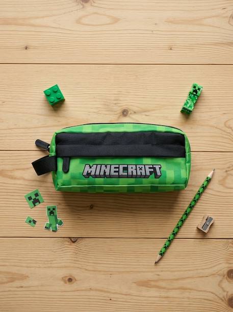 Trousse 2 poches minecraft enfant Vert et noir 1 - vertbaudet enfant 