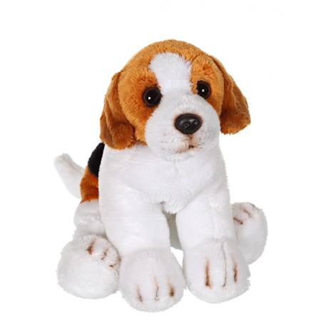 Peluche - peluche floppipup beagle - 22 cm Noir 1 - vertbaudet enfant 
