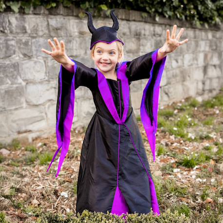 Déguisement princesse méchante enfant avec coiffe Noir 1 - vertbaudet enfant 