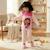 Pyjama fille imprimé manches longues pantalon gabby Rosatre+Rose 2 - vertbaudet enfant 