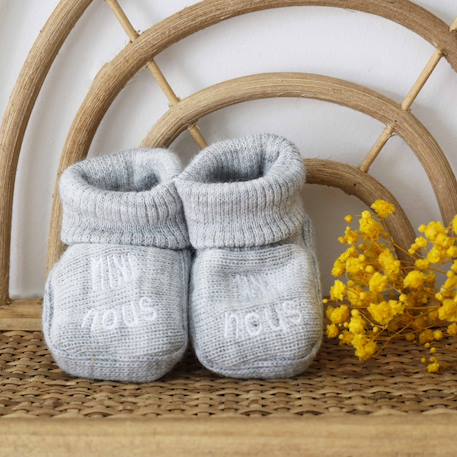 Chaussons naissance - mini nous Azul marino+Beige+Blanco+Gris+Mostaza+Verde 12 - vertbaudet enfant 