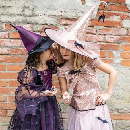 Déguisement enfant robe de sorcière glamour avec chapeau Rose 4 - vertbaudet enfant 