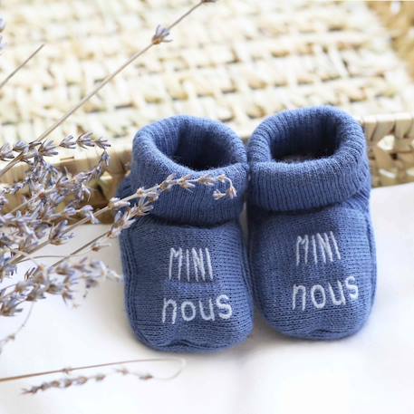 Chaussons naissance - mini nous Azul marino+Beige+Blanco+Gris+Mostaza+Verde 2 - vertbaudet enfant 