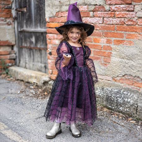 Déguisement enfant robe de sorcière araignée améthyste avec chapeau Violet 6 - vertbaudet enfant 