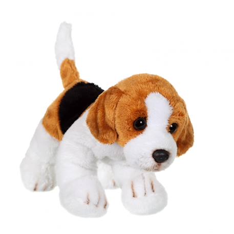 Peluche - peluche floppipup beagle - 22 cm Noir 4 - vertbaudet enfant 