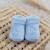 Chausson pour bébé brodé parrain est trop fort Azul+Gris 2 - vertbaudet enfant 