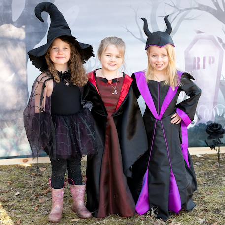 Déguisement princesse méchante enfant avec coiffe Noir 5 - vertbaudet enfant 