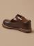 Salomés en cuir fille Bordeaux chocolat+Marine 2 - vertbaudet enfant 