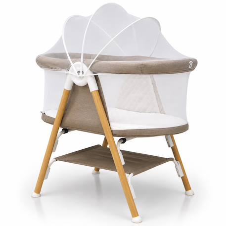 Mini berceau bébé avec moustiquaire Nidus 2 Beige 1 - vertbaudet enfant 
