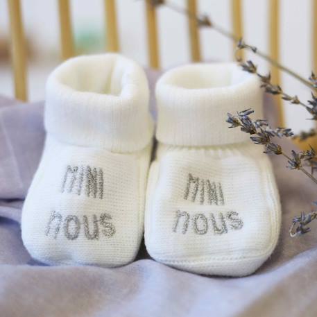 Chaussons naissance - mini nous Azul marino+Beige+Blanco+Gris+Mostaza+Verde 8 - vertbaudet enfant 