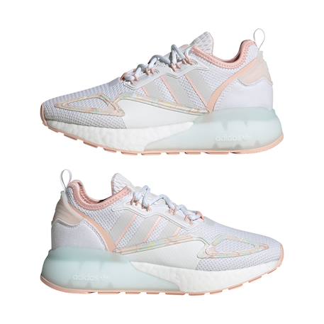 Baskets enfant Blanc, rose, bleu+Kaki, blanc, bleu 2 - vertbaudet enfant 