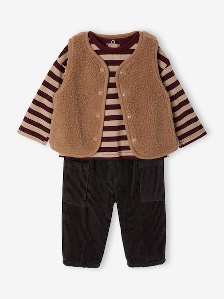 Ensemble 3 pièces bébé garçon anthracite 1 - vertbaudet enfant 
