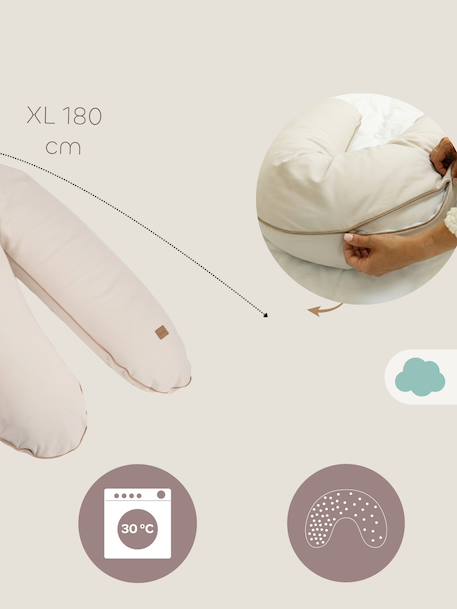 Coussin grossesse et allaitement beige+marron 4 - vertbaudet enfant 