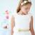 Bandeau cheveux  cérémonie  à fleurs Beige or+Blanc doré 1 - vertbaudet enfant 