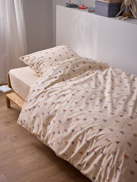 Housse de couette percale de coton 'matéo' Imprime multico 1 - vertbaudet enfant 