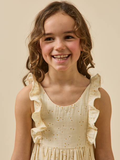 Robe pâquerettes fille Imprimé paquerette jaune 3 - vertbaudet enfant 