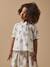 Blouse coton dobby imprimée fille Imprimé rosa blue 1 - vertbaudet enfant 