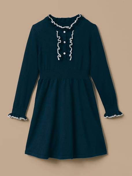 Robe en maille fille Marine 1 - vertbaudet enfant 
