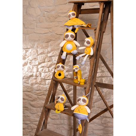 Peluche - attache tétine bebe bamboo - paresseux - 13 cm s/carte Marron 6 - vertbaudet enfant 