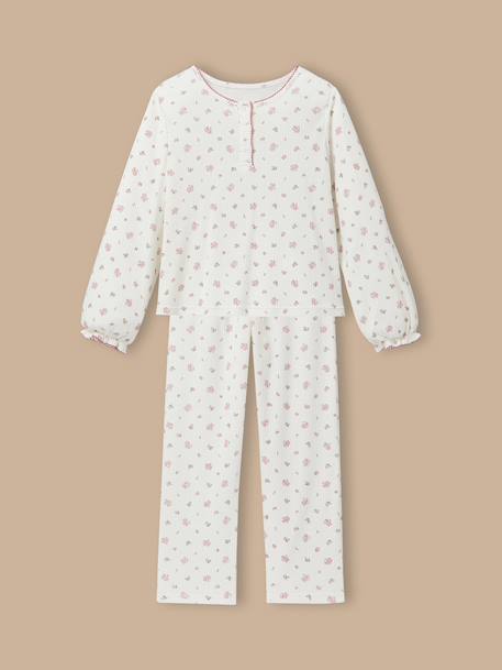 Pyjama en maille pointelle fille Imprimé emma 1 - vertbaudet enfant 