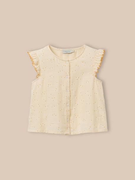 Blouse pâquerettes fille Imprimé paquerette jaune 1 - vertbaudet enfant 
