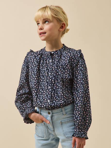 Blouse imprimée Imprimé mini roses 1 - vertbaudet enfant 