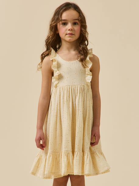 Robe pâquerettes fille Imprimé paquerette jaune 1 - vertbaudet enfant 