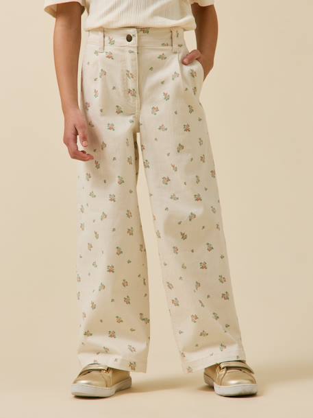 Pantalon large imprimé fille Imprimé baies 1 - vertbaudet enfant 
