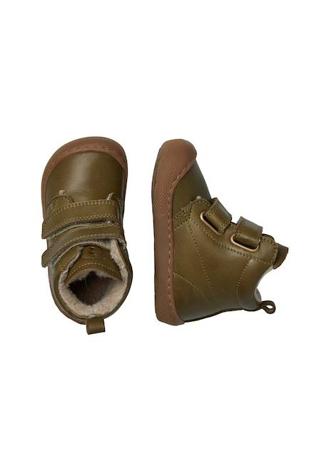 Bottes barefoot en cuir barefoot wigghi vl Kaki-beige 4 - vertbaudet enfant 