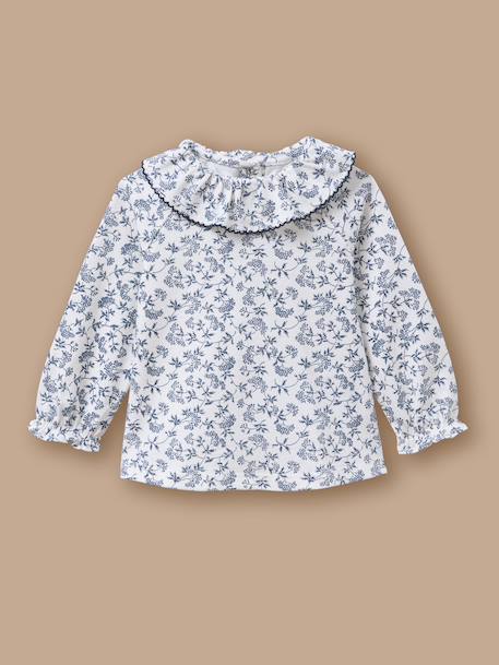 T-shirt imprimé bébé Imprimé iris fond blanc 1 - vertbaudet enfant 