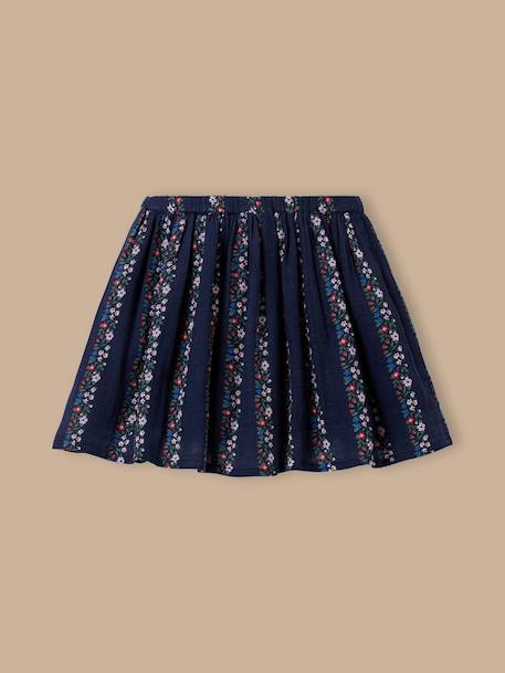 Jupe gaze de coton fille Imprimé romy 2 - vertbaudet enfant 