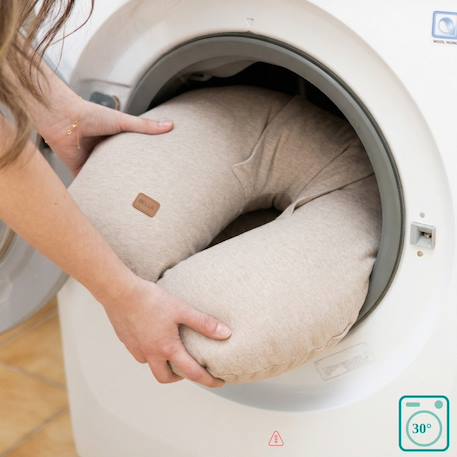 Coussin Little Warmy beige+marron imprimé 3 - vertbaudet enfant 