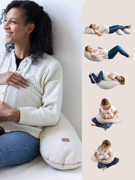 Coussin grossesse et allaitement beige+marron 3 - vertbaudet enfant 