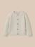 Cardigan fille point fantaisie Ecru chine+Vert pin 1 - vertbaudet enfant 