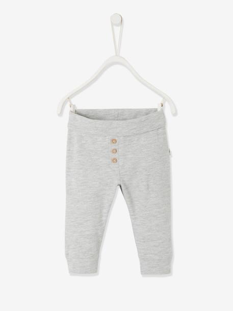 Pantalon legging bébé en coton bio gris clair chine 1 - vertbaudet enfant 