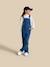 Salopette fille en denim Bleu moyen uni 1 - vertbaudet enfant 