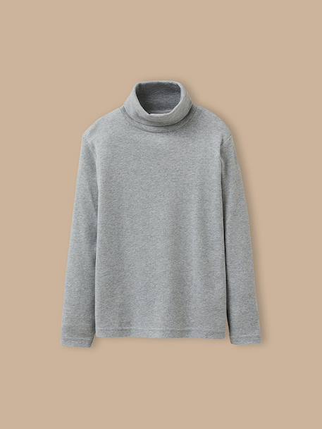 Sous-pull garçon - coton biologique Bleu fonce uni+Gris chine 3 - vertbaudet enfant 