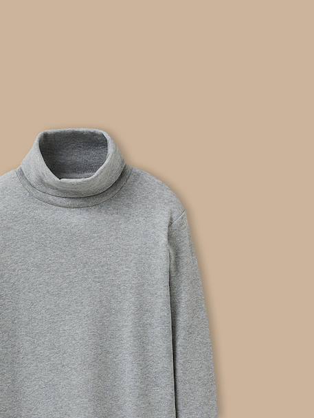 Sous-pull garçon - coton biologique Bleu fonce uni+Gris chine 4 - vertbaudet enfant 