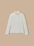 Sous-pull col montant fille - coton biologique Ecru 1 - vertbaudet enfant 