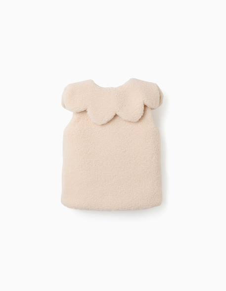 Veste sans manches matelassée en sherpa avec maxi col Blanc 3 - vertbaudet enfant 