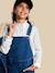 Salopette fille en denim Bleu moyen uni 3 - vertbaudet enfant 