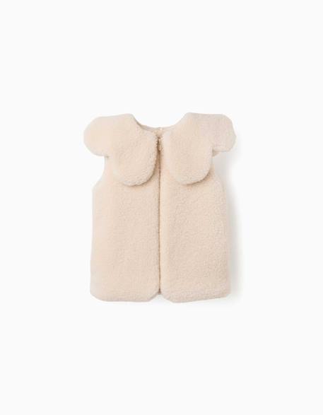 Veste sans manches matelassée en sherpa avec maxi col Blanc 2 - vertbaudet enfant 