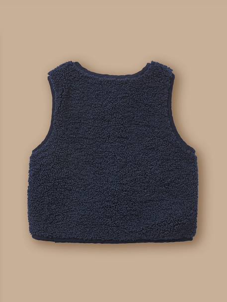 Veste sans manches sherpa bébé Encre 2 - vertbaudet enfant 
