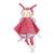 Carré doudou bebe bamboo - coccinelle - 24 cm s/carte Rose 1 - vertbaudet enfant 