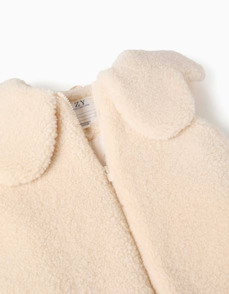 Veste sans manches matelassée en sherpa avec maxi col Blanc 4 - vertbaudet enfant 