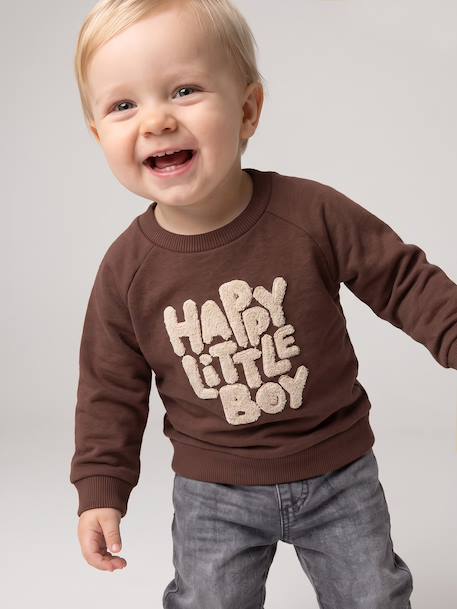 Sweat bébé garçon manches longues marron 1 - vertbaudet enfant 