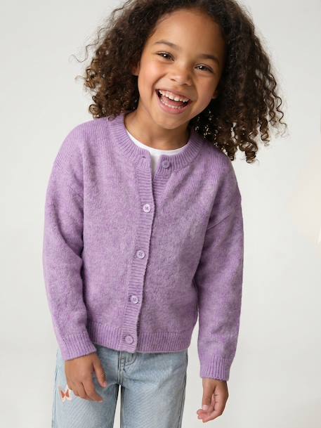 Gilet fille manches longues écru+lavande+vert sauge 7 - vertbaudet enfant 