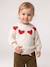 Pull jacquard bébé fille beige chiné+parme 1 - vertbaudet enfant 